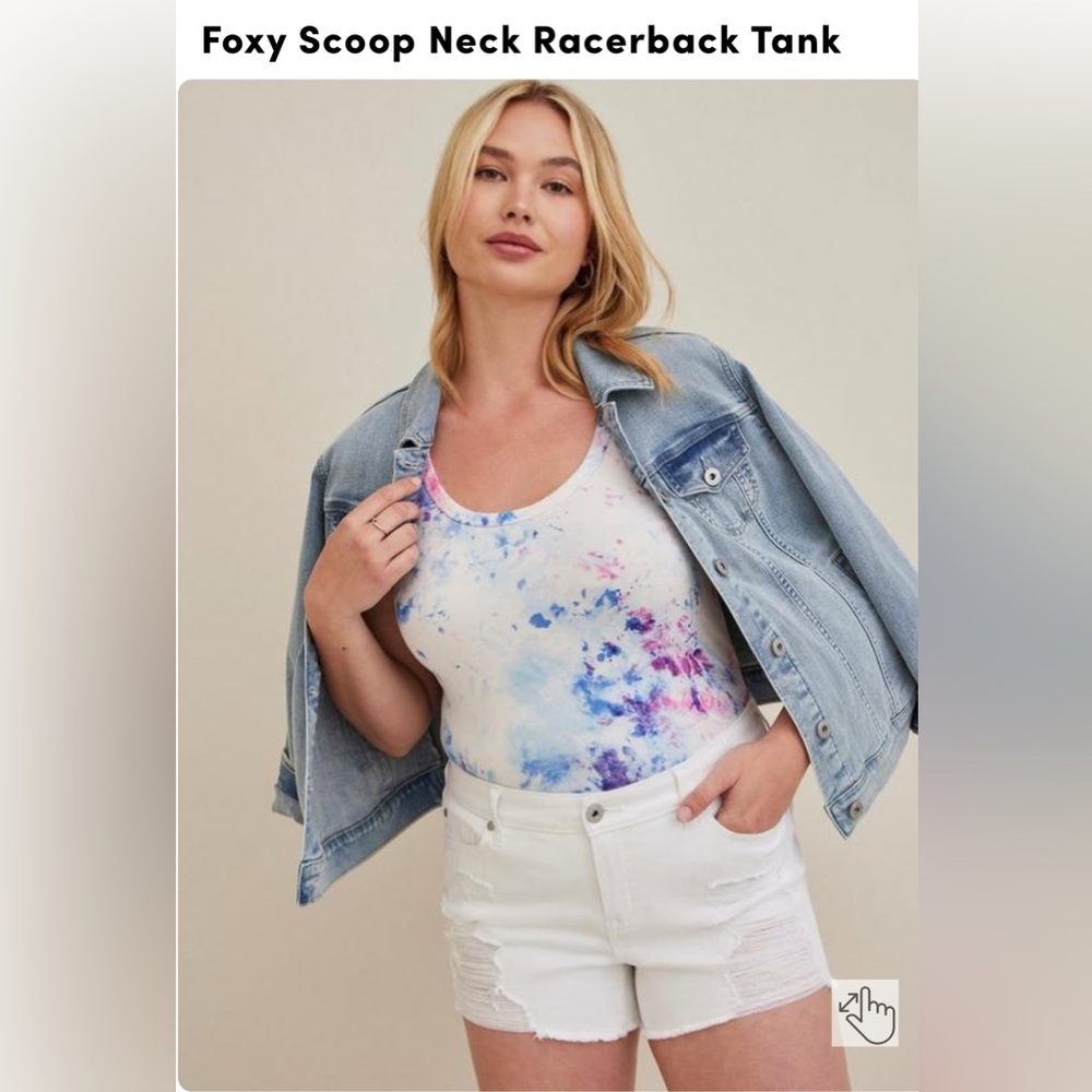 Foxy Scoop Neck Racerback Tank